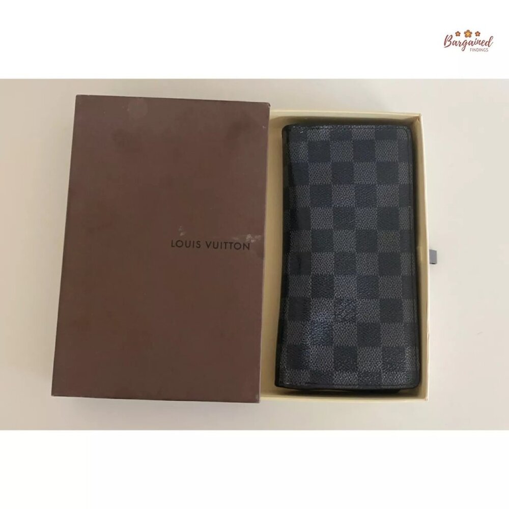 Authentic Louis Vuitton Damier Graphite Coated Canvas Leather Brazza Wallet 2008 - Picture 13 of 13
